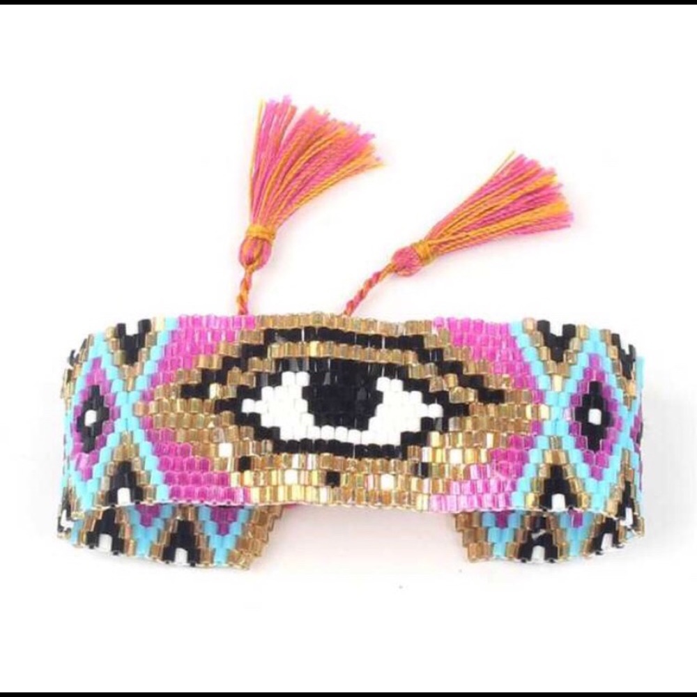 Handmade Evil Eye beaded bracelet